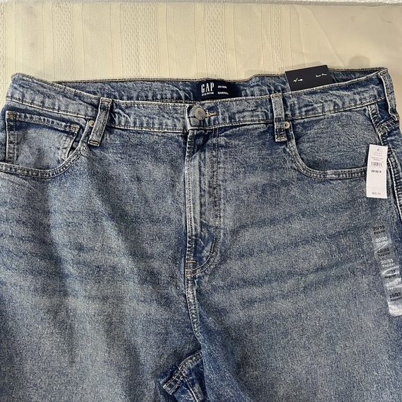 NWT GAP Barrel Jeans Size 20/35R Relaxed Fit High Rise Tapered Boho Skater - Picture 2 of 12